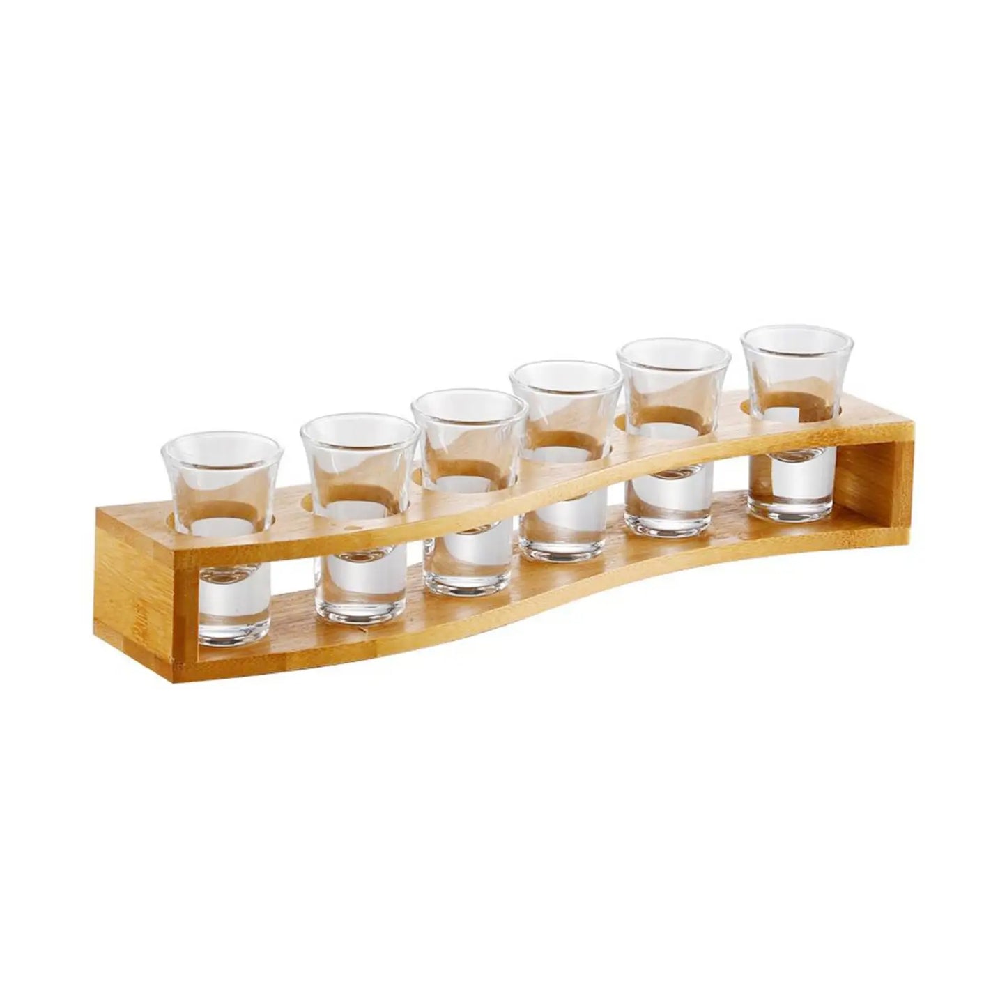 Gläserhalter aus Holz – 6-Loch Design – Organizer für Bar & Küche