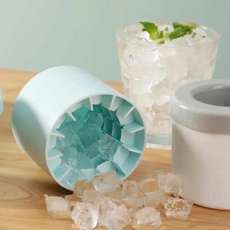 2er-Set Silikon Eiswürfelform – Runde Eiswürfel – DIY Eismacher für Cocktails & Getränke