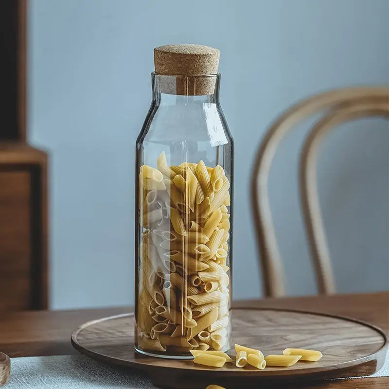 Glas Vorratsdose mit Korkdeckel 1200ml – Luftdicht, Feuchtigkeitsresistent für Kaffee, Tee & Gewürze