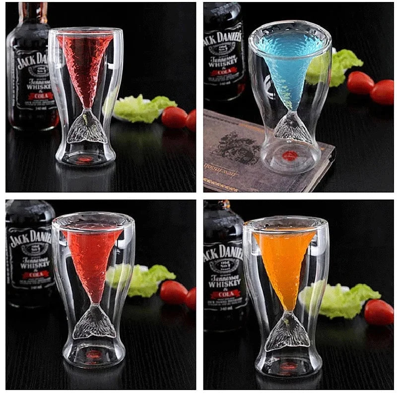 Cocktailglas – Doppelschichtiges Design – 90 ml – Transparentes Glas
