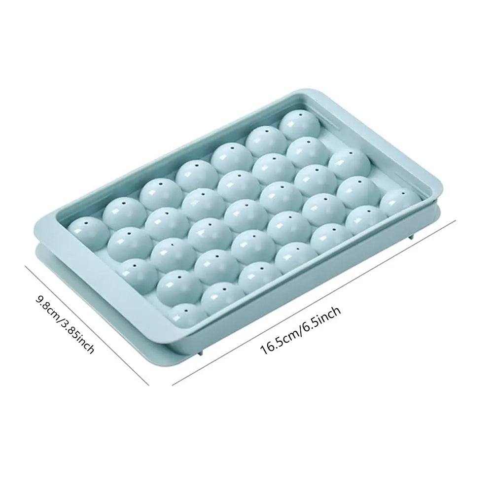 Mini-Eiswürfelform 2er-Set – Mit Deckel – Runde Eiswürfel für Cocktails, Whisky & mehr