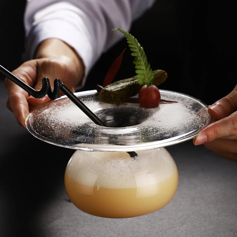 Molekular Cocktailglas – UFO-Design – 420 ml – Ideal für Cocktails & Sashimi