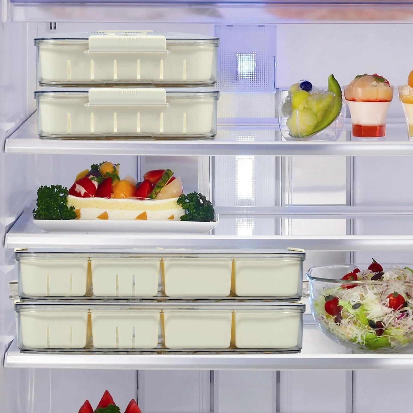 Snackbox | 6 Fächer | Luftdichte Aufbewahrung | PP Kunststoff