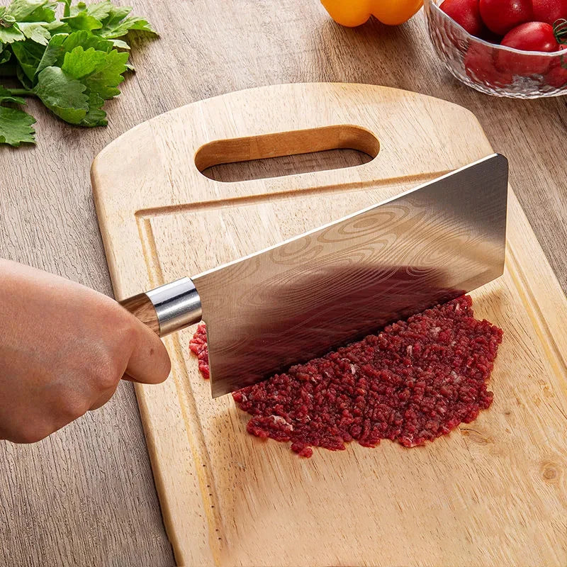 Laser Damascus Muster Küchenmesser, Scharfes, rostfreies Stahl Schneidewerkzeug für Fleisch, Fisch und Gemüse