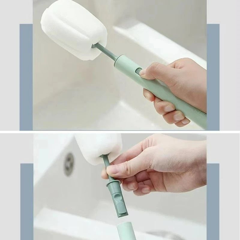 2er Set Soft Sponge Cup Brush, Lange Griffe, Flaschen- & Glasbürste für Reinigung von Gläsern, Tassen und Flaschen – Spülbürste für Küche