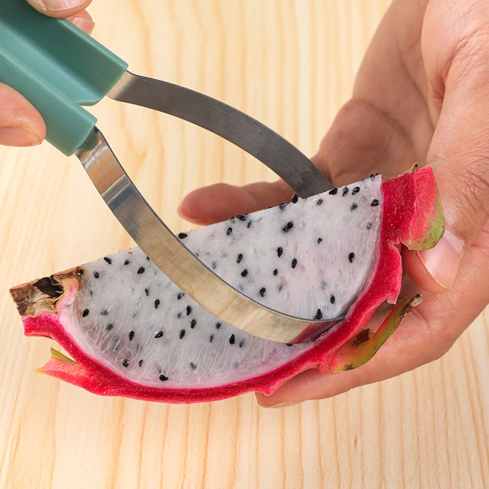 3-in-1 Wassermelonen Schneider & Schaufel – Edelstahl Fruchtschneider für Melonen, Tomaten & Gemüse