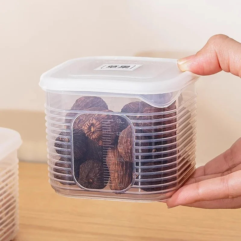 Aufbewahrungsbox mit Deckel für Kühlschrank – 6-Fächer Lebensmittelbehälter für Gemüse, Obst, Kräuter und Snacks