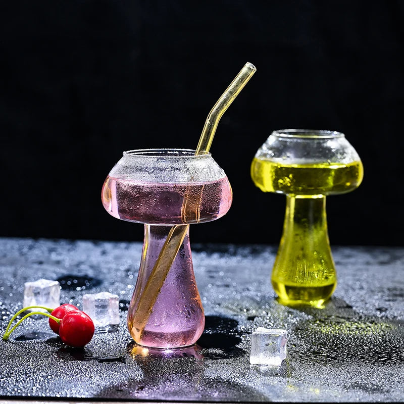 Pilzförmiges Cocktailglas – 260 ml – Transparentes Glas – Vielseitig einsetzbar