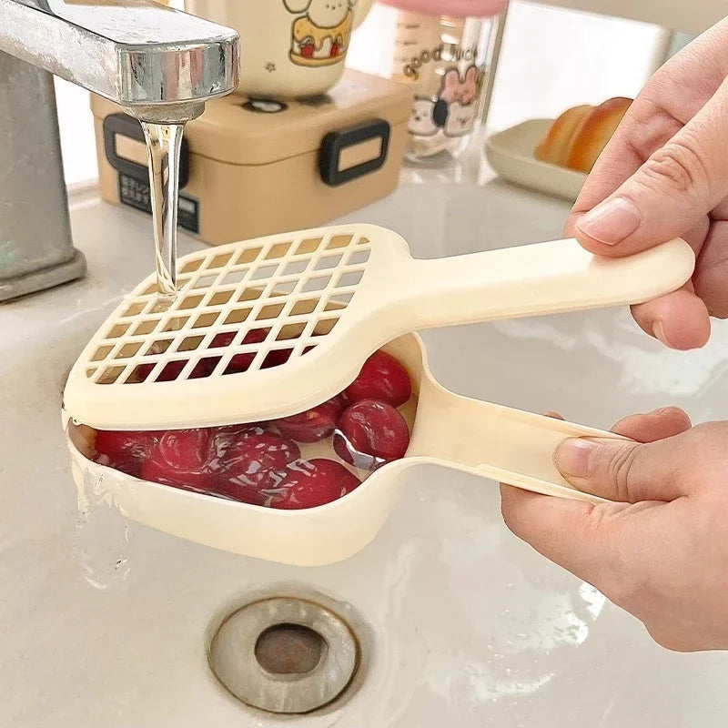 Obst Abtropfkorb – Waschkorb mit Griff – 19,5 x 9,5 cm – Praktisch für Küche