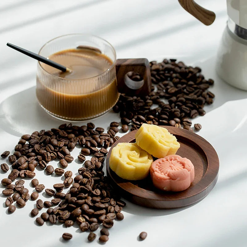 Kaffeetassen Set – 250 ml Gläser mit Untertasse & Löffel – Ideal für Tee & Kaffee