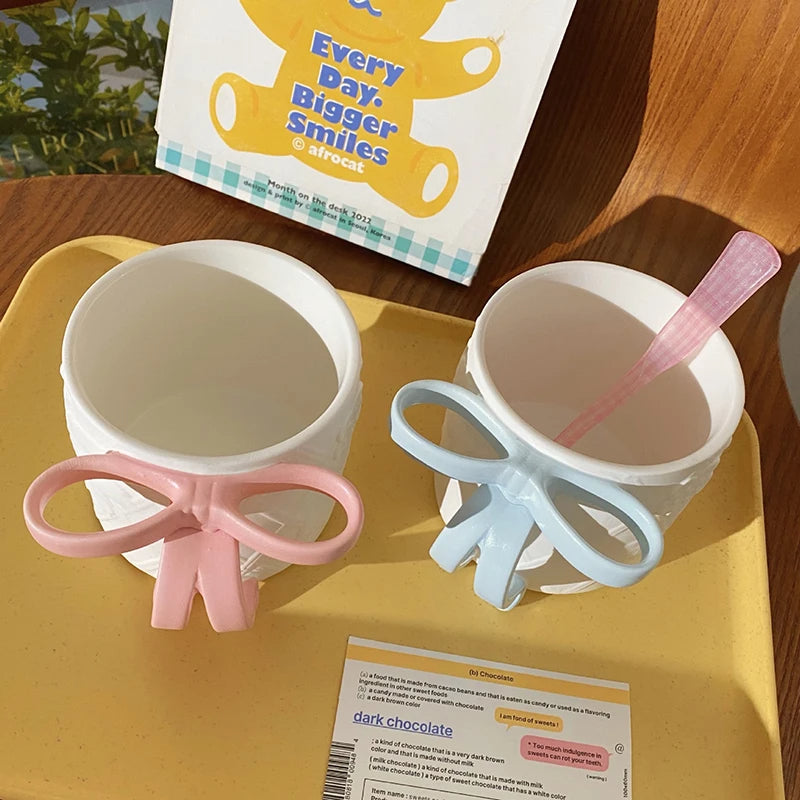 Keramik Tasse mit Schleifenhenkel – 300ml – Elegantes Design für Kaffee & Tee