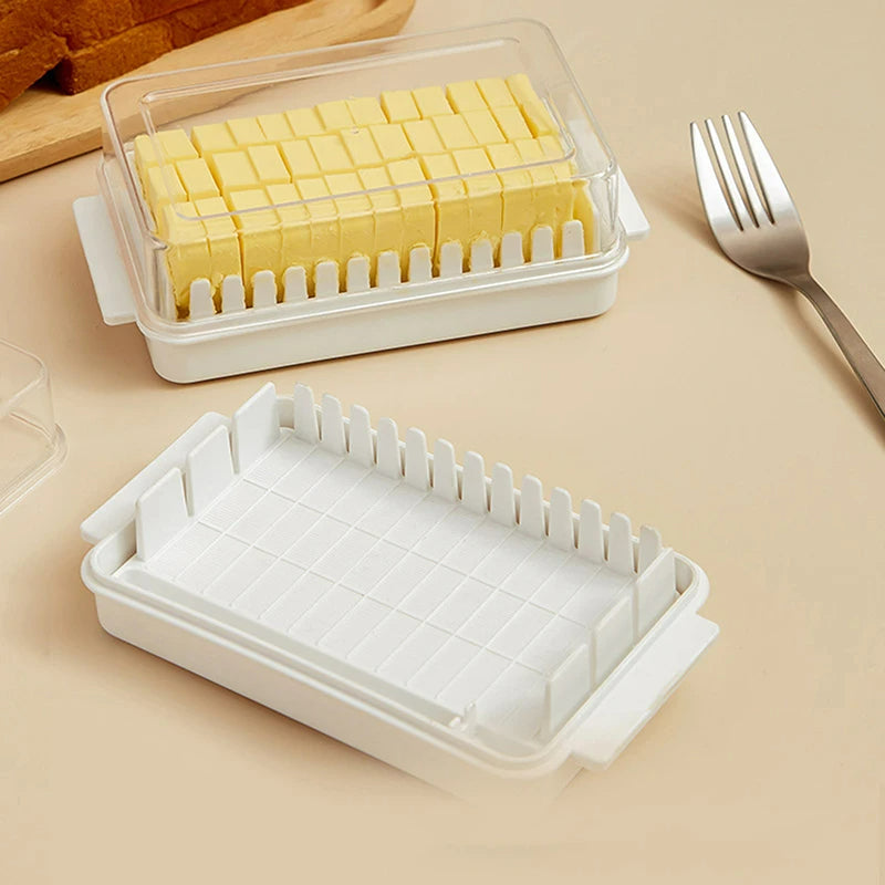 Butter- und Käse-Aufbewahrungsbox mit Deckel – Kompakte Lebensmittelbox für den Kühlschrank