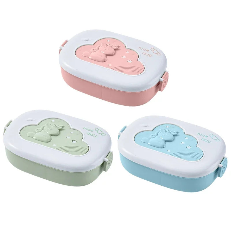 Bento Lunchbox für Kinder – 3 Fächer, Mikrowellengeeignet, Auslaufsicher