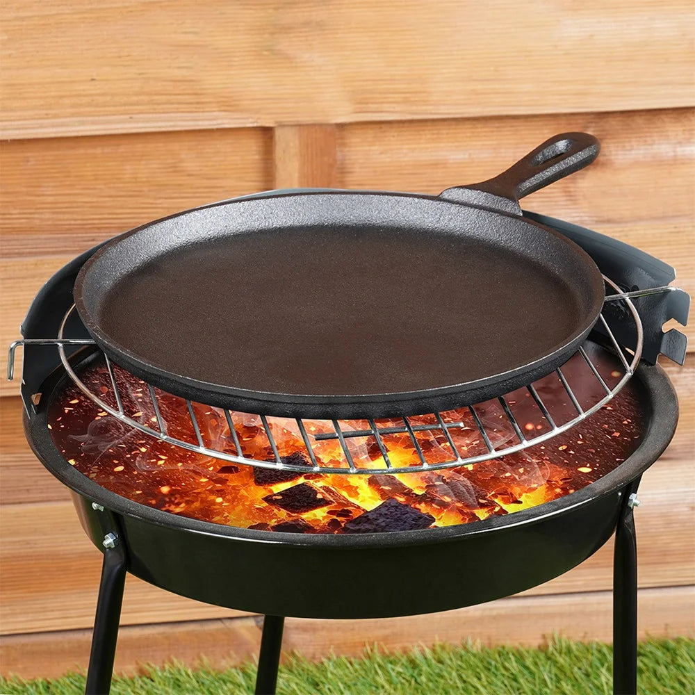 Gusseiserne Pfanne 26 cm – Induktion & Ofen geeignet, Perfekt für Pfannkuchen & Pizza