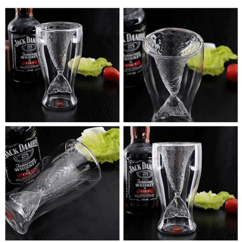 Cocktailglas – Doppelschichtiges Design – 90 ml – Transparentes Glas