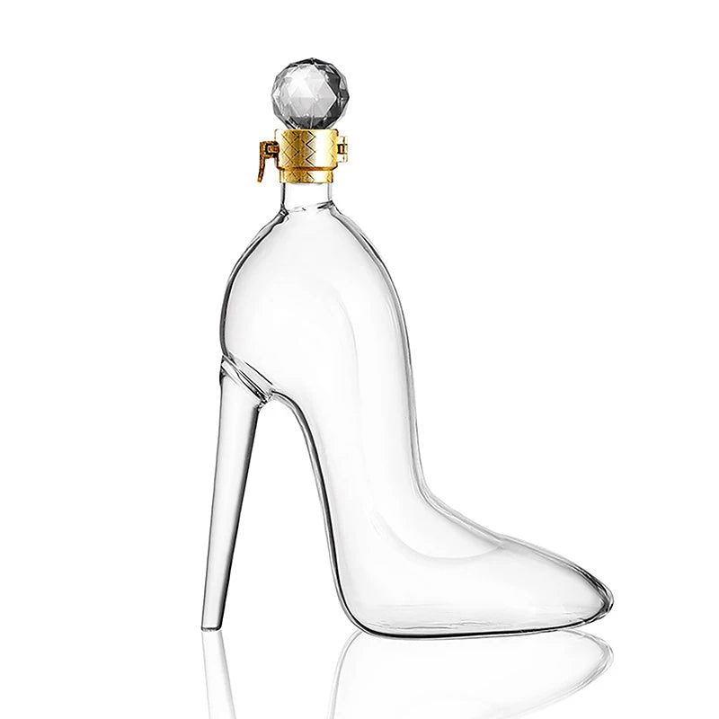 Whisky Karaffe in High Heel Form – 375 ml & 700 ml Glas Flasche für Rum, Vodka, Wein & Likör