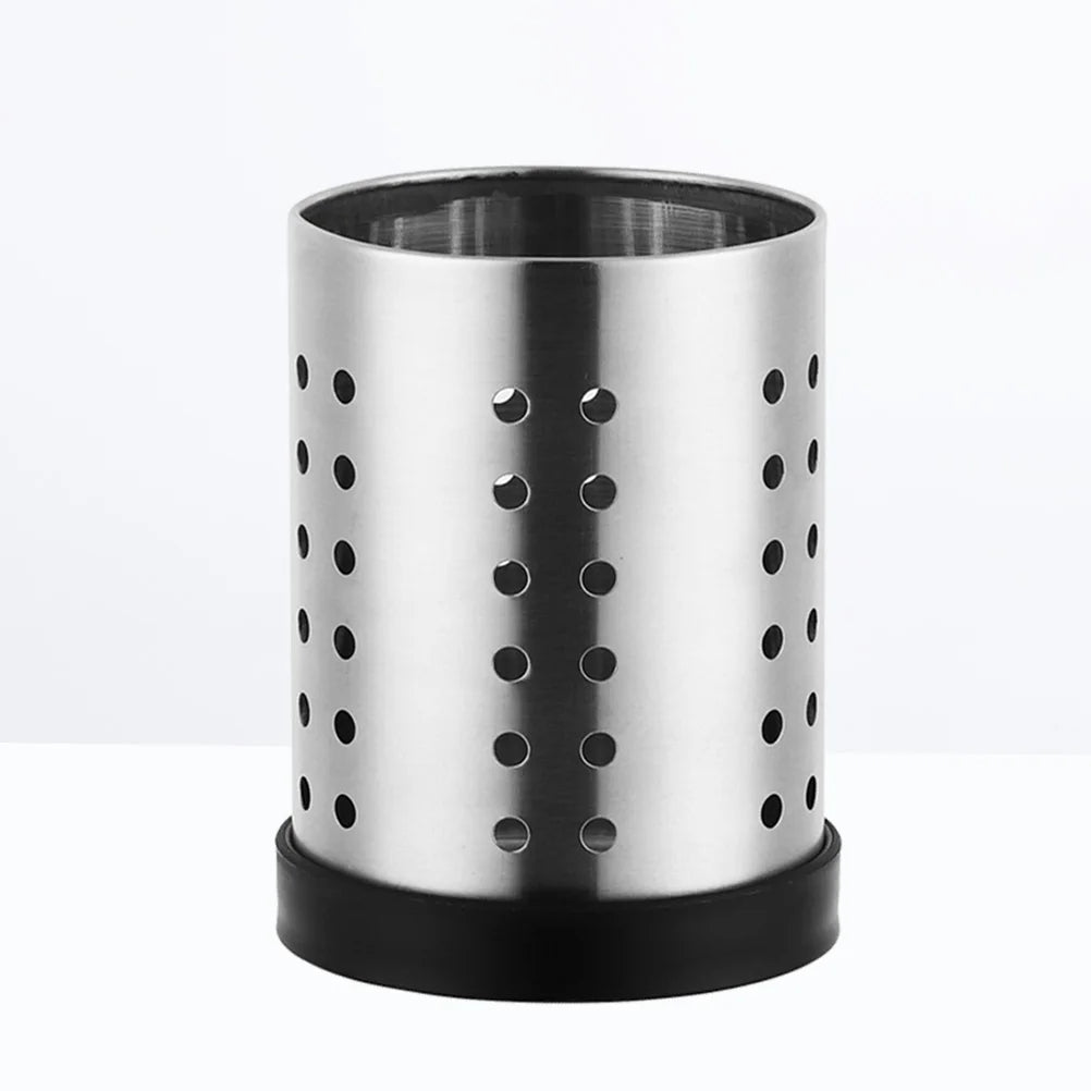 Besteckhalter Küchenorganisator aus Edelstahl, Ablage für Löffel, Gabel, Essstäbchen und Besteck – Praktischer Aufbewahrungskorb, 13x9,9 cm