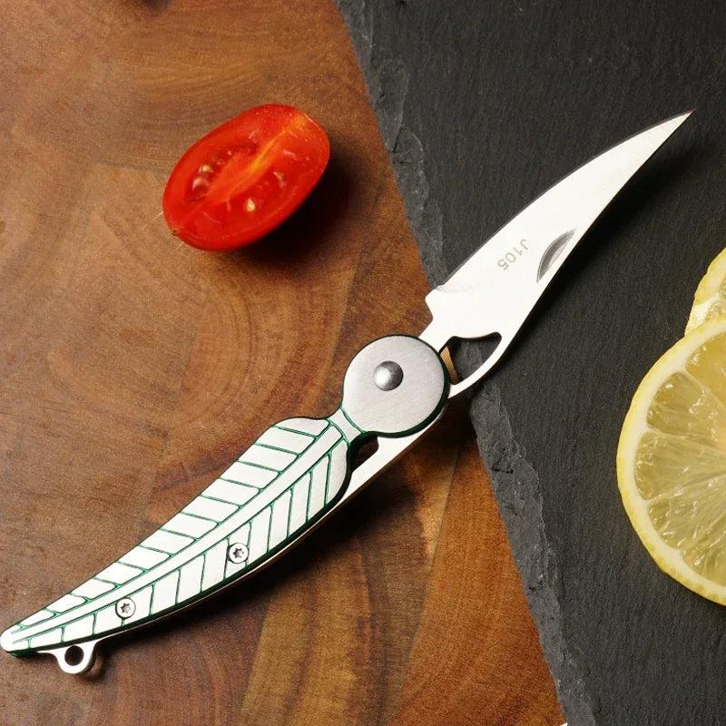 2 Stuks Klappbares Edelstahl Taschenmesser – Leichtes Outdoor- & Küchenmesser, Vielseitig für Camping, Reise & Alltag