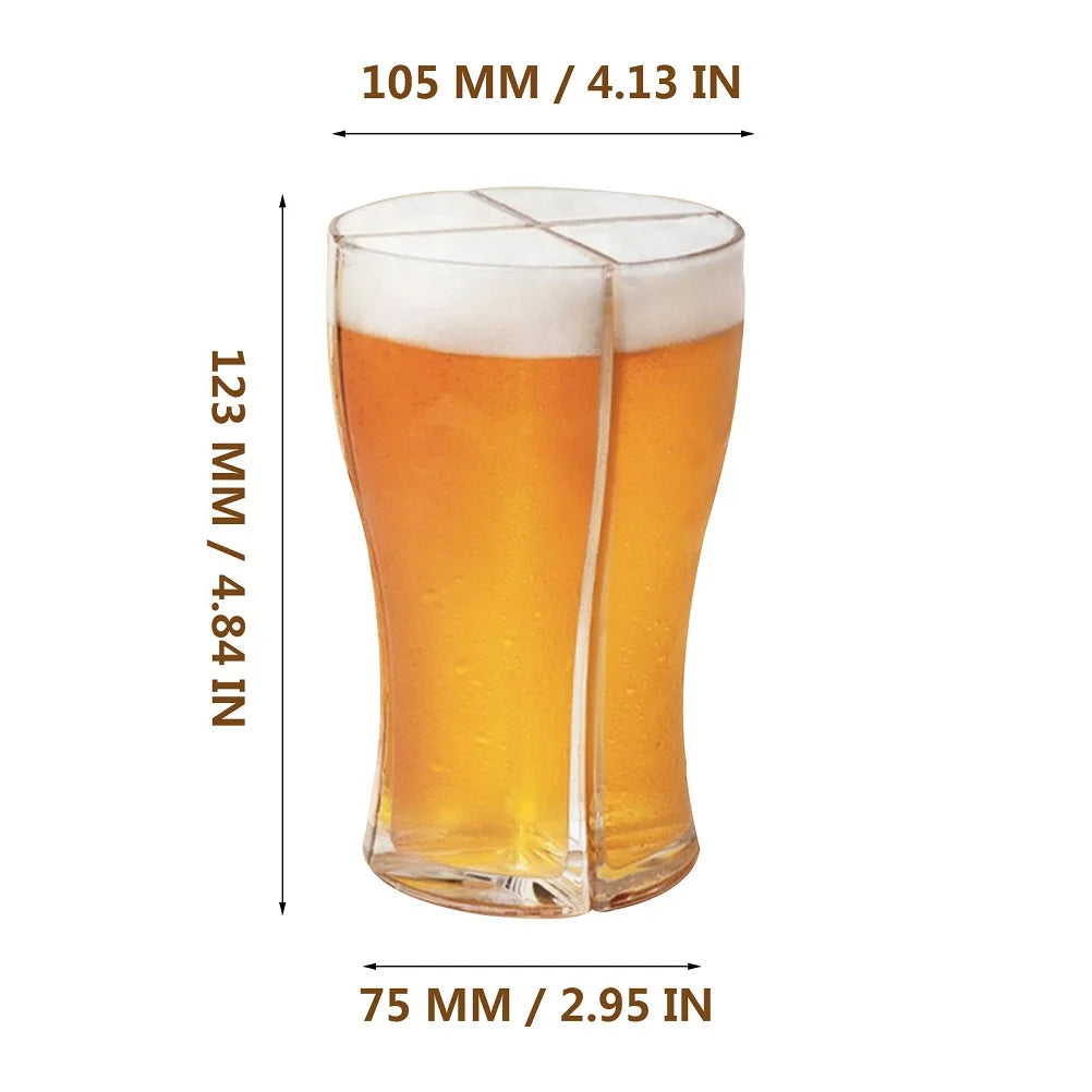 Biergläser Set – 4-in-1 Design – Acryl – Stapelbar & Bruchsicher