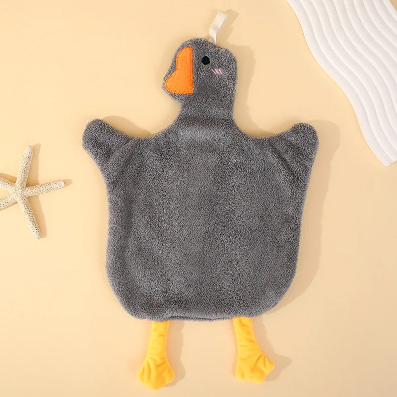 Handtuch-Set 2 Stück – Doppelseitig & Verdickt – Koraalflor – Super Absorbierend – Enten-Design