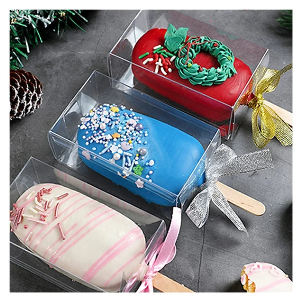 Silikon Eisformen für 8 Stieleis – Magnum Form – Wiederverwendbar – 41,8 x 12,9 cm