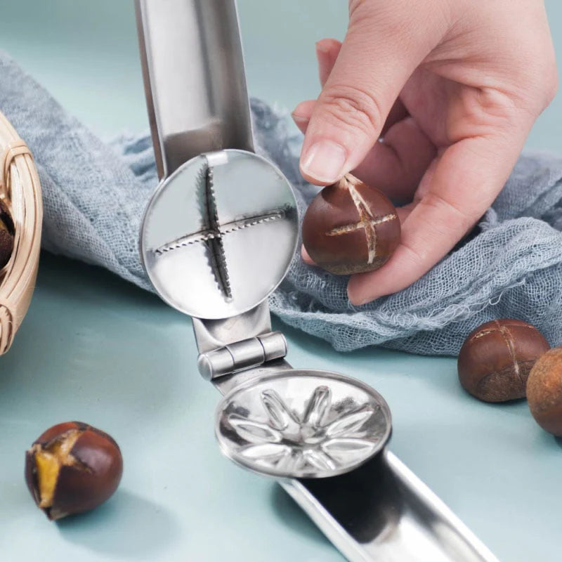 Edelstahl Kastanienöffner – Sicher, Ergonomisch, Spülmaschinenfest