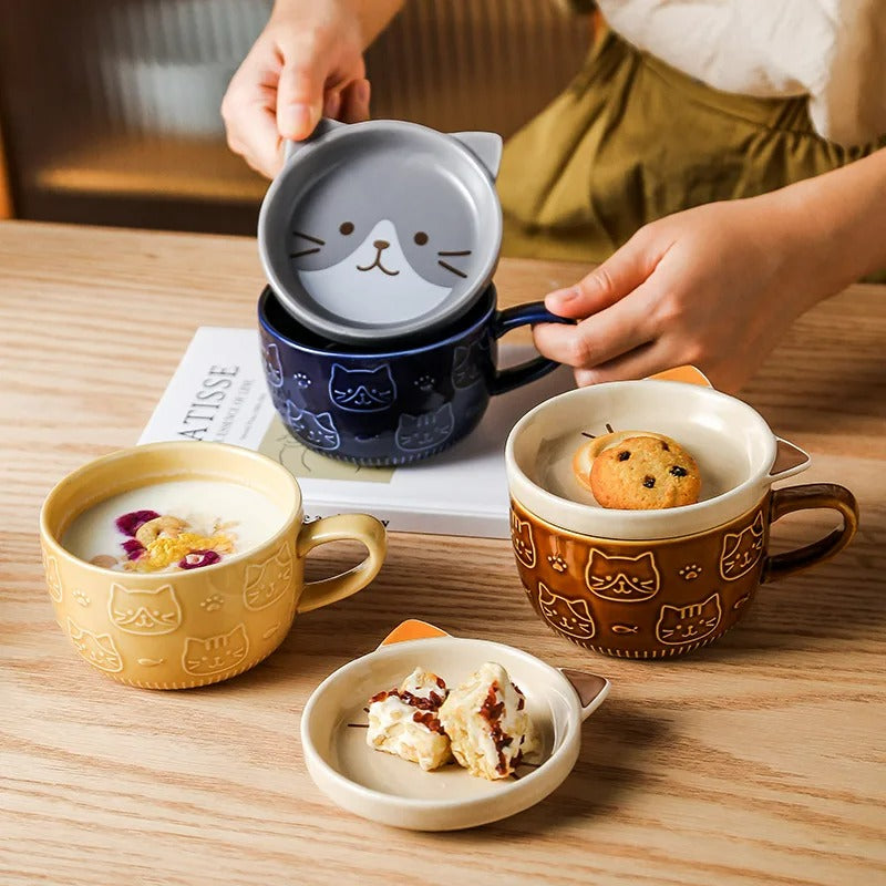 Katztasse | Antihaft | Hitzeschutz 250°C | Keramik