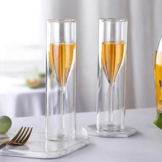 Kristallgläser Champagner – Schwebender Effekt, Premium-Design, Set für Küche und Bar