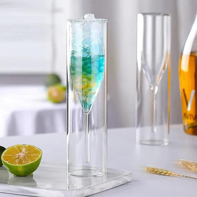 Kristallgläser Champagner – Schwebender Effekt, Premium-Design, Set für Küche und Bar