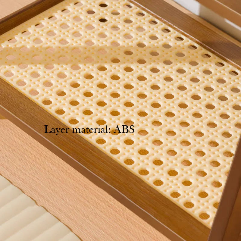 2-stufiges Bambus Aufbewahrungsregal – Küchen Gewürzregal, Kosmetik- und Badorganizer, Dunkles Holz
