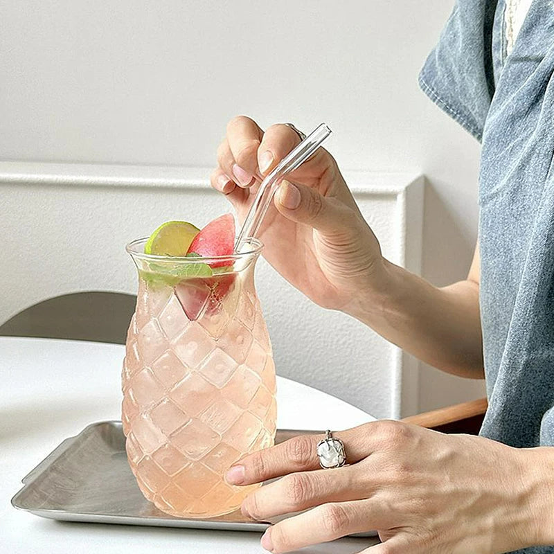 Set von 2 Ananas Cocktailgläsern – Kreative Glasbecher für Cocktails, Wasser und Wein – 480 ml für Zuhause oder Party