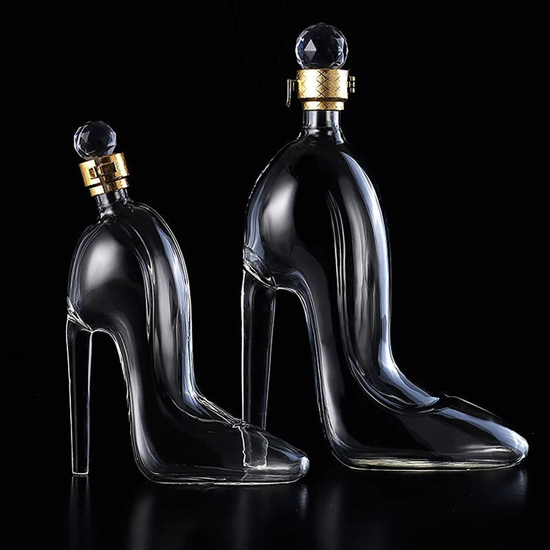 Whisky Karaffe in High Heel Form – 375 ml & 700 ml Glas Flasche für Rum, Vodka, Wein & Likör