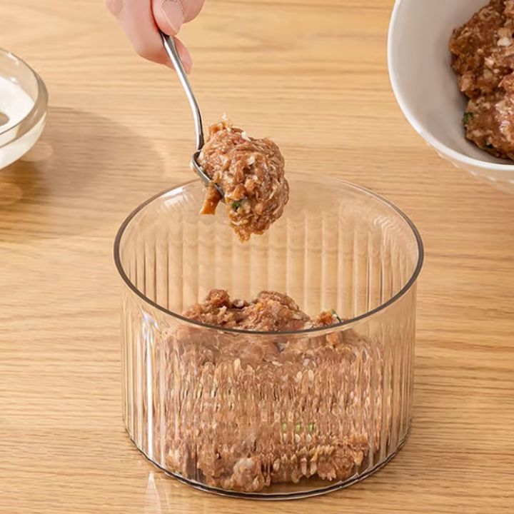 Edelstahl Fleischbällchen Former – Gleichmäßige Bällchen ohne klebrige Hände – Robustes Küchenutensil