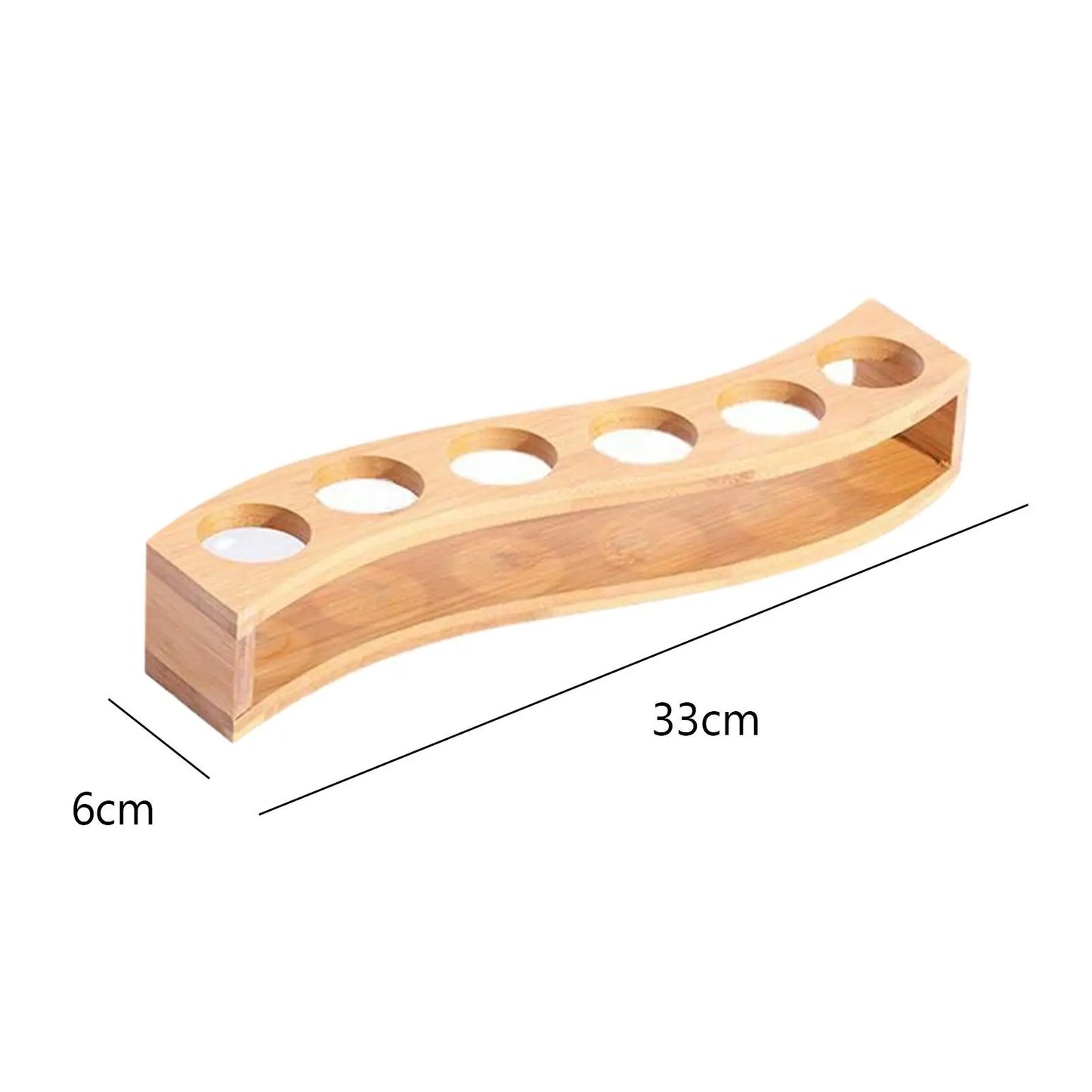 Gläserhalter aus Holz – 6-Loch Design – Organizer für Bar & Küche