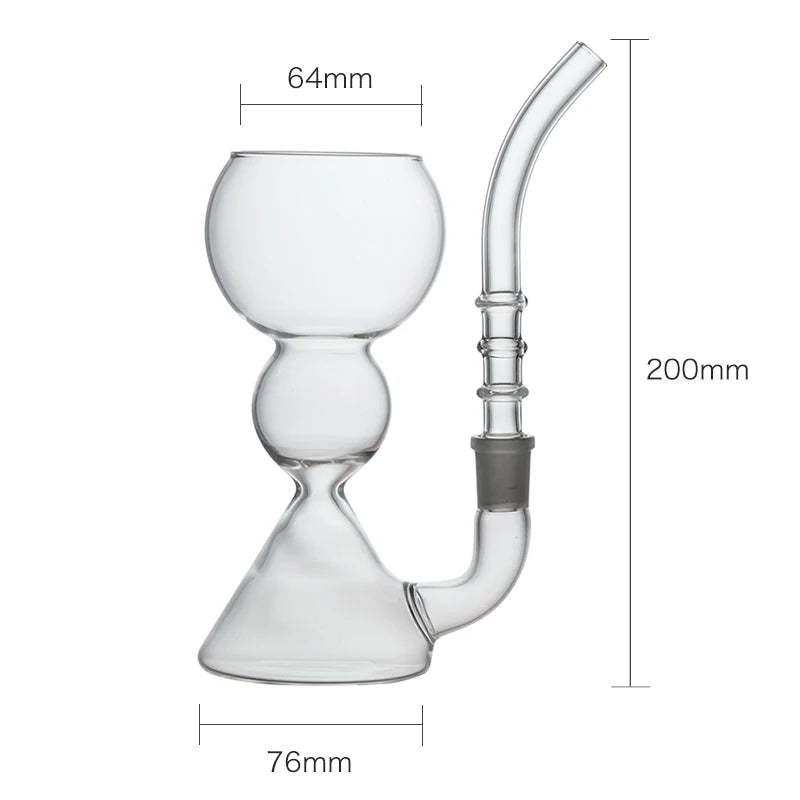 Absintglas – 400 ml – Hitzebeständiges Borosilikatglas mit Strohhalm – Ideal für Cocktails