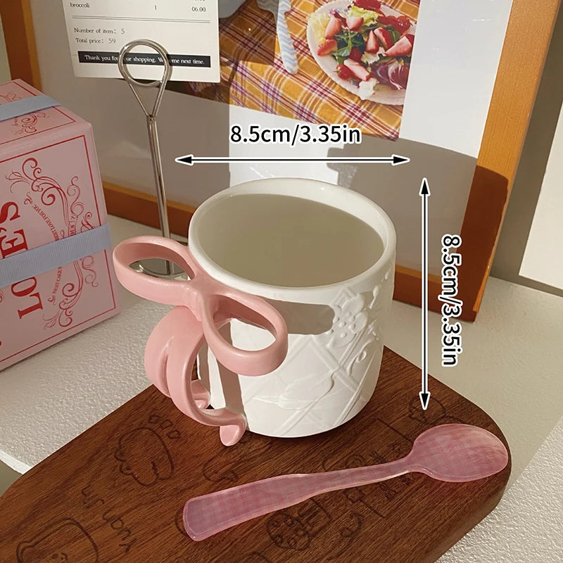 Keramik Tasse mit Schleifenhenkel – 300ml – Elegantes Design für Kaffee & Tee