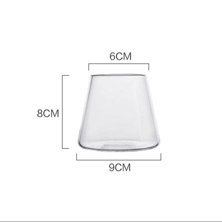 Set aus 2 hitzebeständigen Glasbechern – Bergform – Borosilikatglas – 300 ml & 360 ml