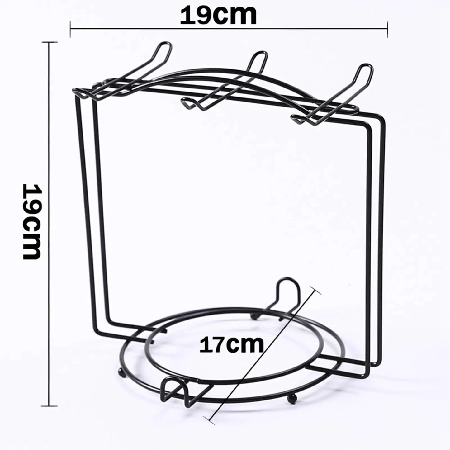 Tassenhalter mit Untertassengestell – Metall, Platzsparend für 6 Tassen & 6 Teller