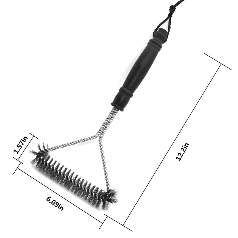 2er Set BBQ Reinigungsbürsten – Edelstahlborsten – Hitzebeständig – Antihaft – 30 cm
