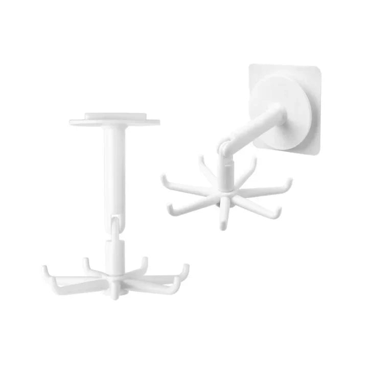 Drehbarer Haken | Selbstklebend | Platzsparend montierbar | ABS Kunststoff