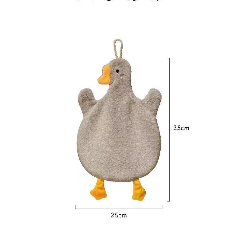 Handtuch-Set 2 Stück – Doppelseitig & Verdickt – Koraalflor – Super Absorbierend – Enten-Design