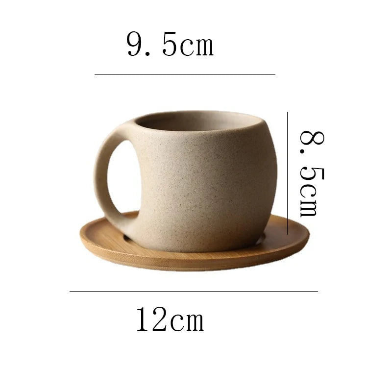 Set aus 3 Kaffeetassen mit Untertassen – Keramik – 220 ml – Perfekt für Frühstück & Nachmittagstee