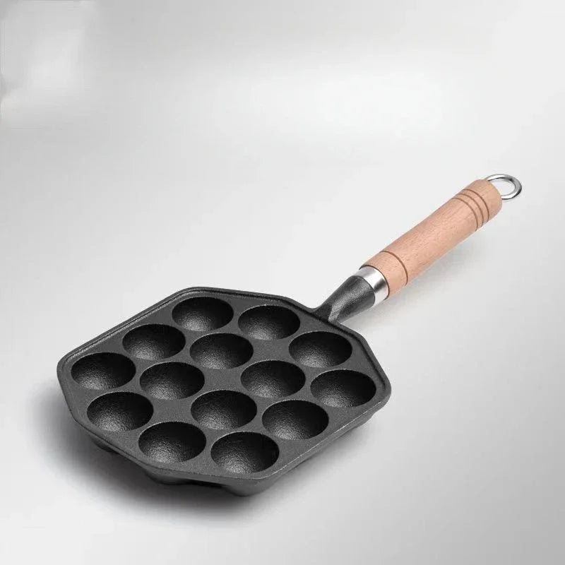 Takoyaki Pfanne Gusseisen 14 Mulden – Induktion & Gasherd geeignet