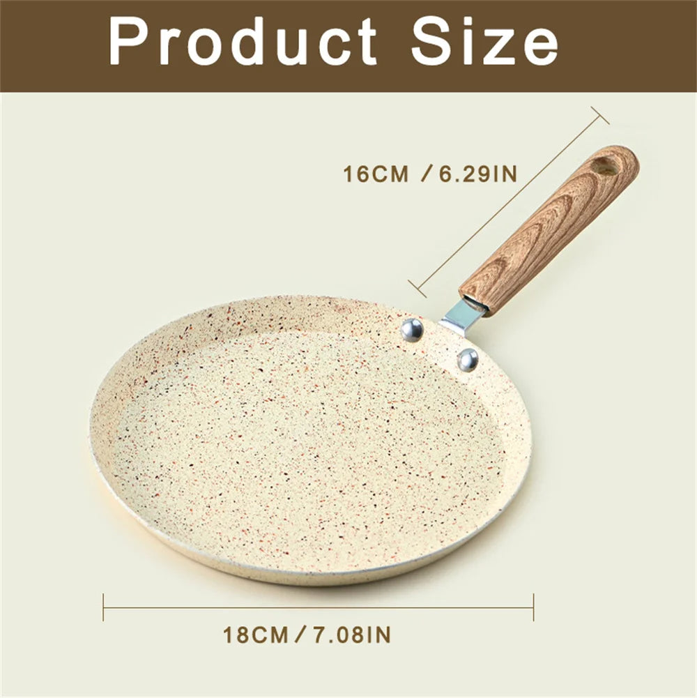 Antihaft Mini Pfanne für Pfannkuchen – Induktionsgeeignete Crêpe- & Omelett-Pfanne, 18x16 cm
