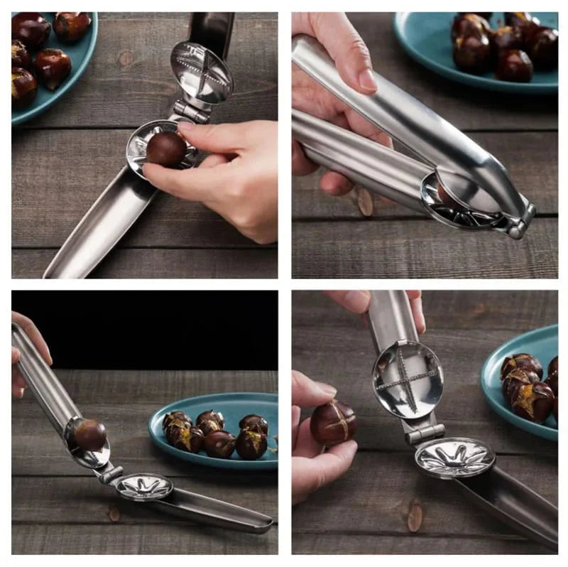 Edelstahl Kastanienöffner – Sicher, Ergonomisch, Spülmaschinenfest