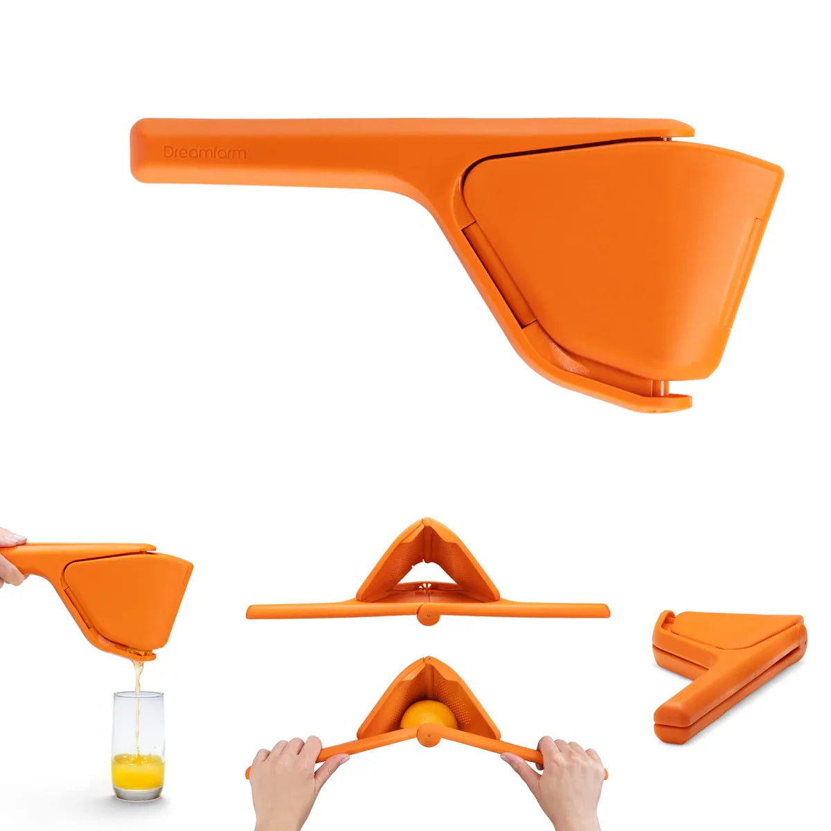 Zitronenpresse für Zitrusfrüchte – Mühelose Saftgewinnung, Ergonomisches Design, Kunststoff, 22 x 8 cm