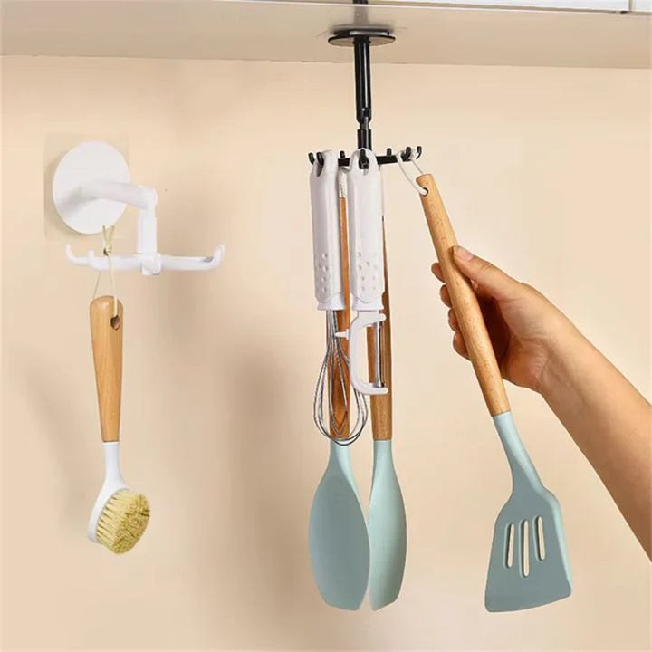Drehbarer Haken | Selbstklebend | Platzsparend montierbar | ABS Kunststoff