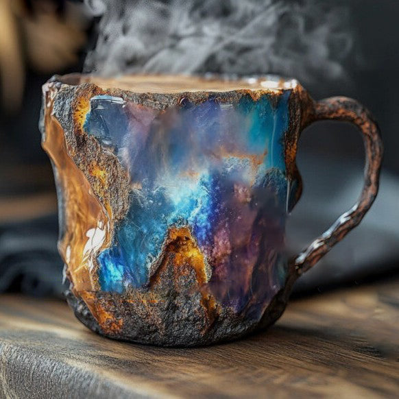 Mineral-Kristall-Kaffeetassen 350–450 ml – Handgefertigt, Spülmaschinengeeignet