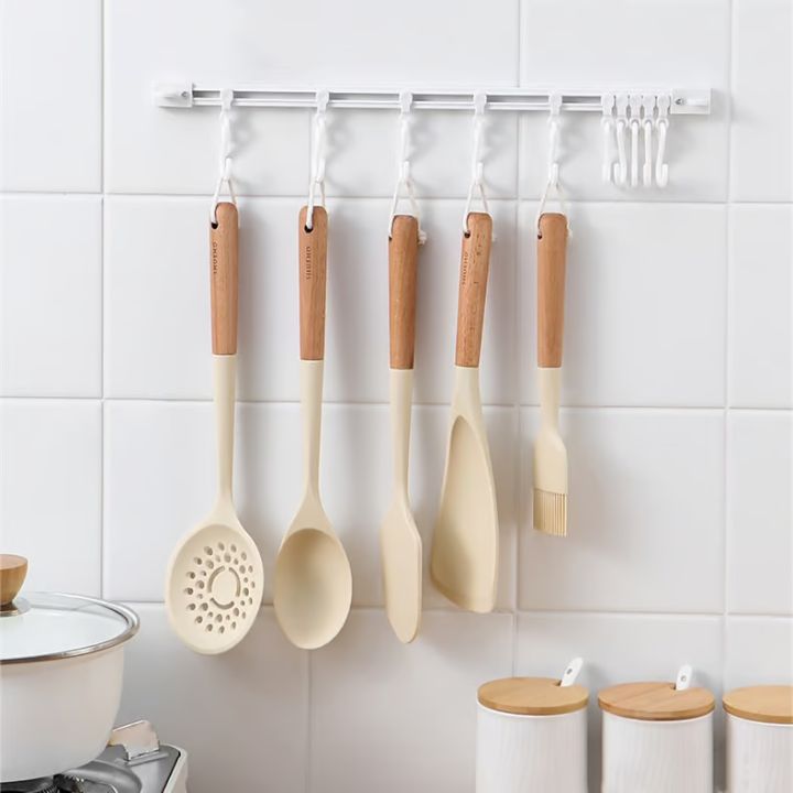 Gleitschienenhaken Edelstahl – 40 cm Länge, 10 Haken, Multifunktional und Platzsparend