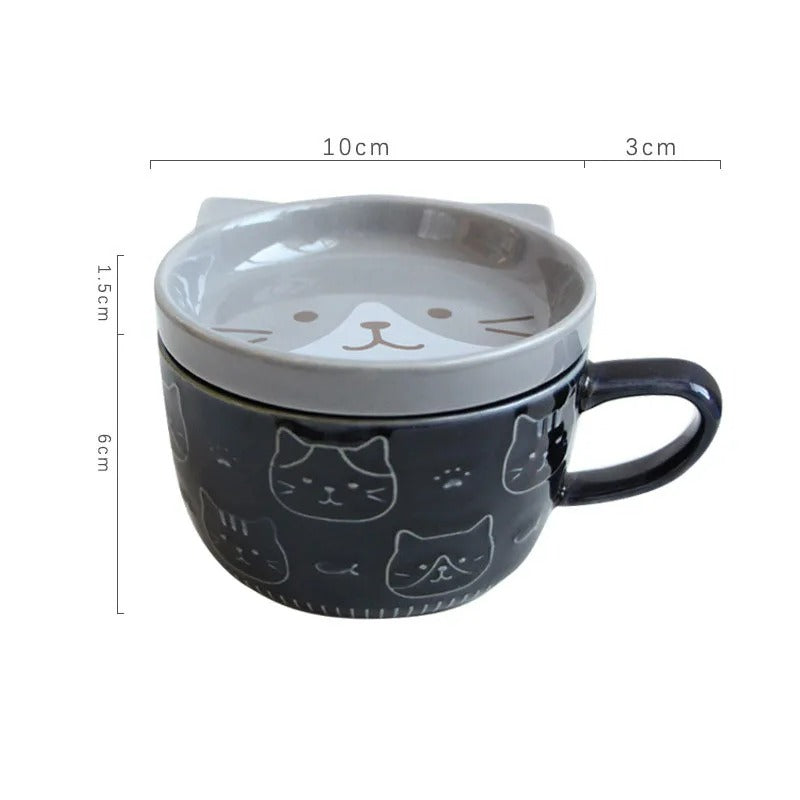 Becher mit Deckel | Antihaft | Wärmeisolierung | Keramik